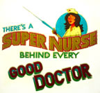 there's a super nurse behind every doctor vintage t-shirt heat transfer iron-on